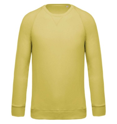 MEN'S ORGANIC COTTON CREW NECK RAGLAN SLEEVE SWEATSHIRT