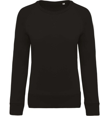 LADIES’ ORGANIC COTTON CREW NECK RAGLAN SLEEVE SWEATSHIRT