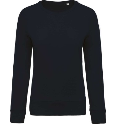 LADIES’ ORGANIC COTTON CREW NECK RAGLAN SLEEVE SWEATSHIRT