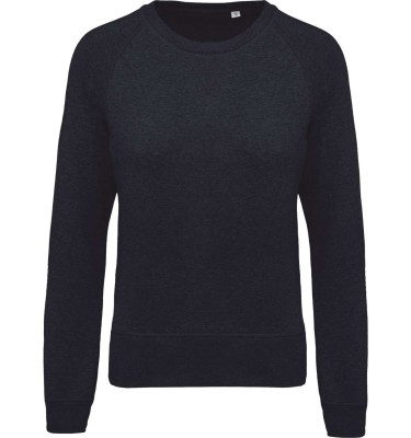 LADIES’ ORGANIC COTTON CREW NECK RAGLAN SLEEVE SWEATSHIRT