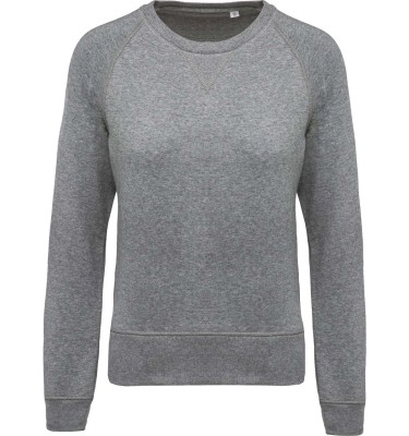 LADIES’ ORGANIC COTTON CREW NECK RAGLAN SLEEVE SWEATSHIRT