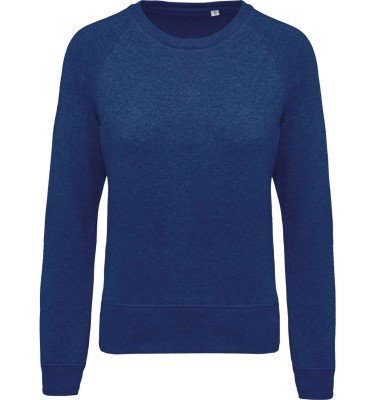 LADIES’ ORGANIC COTTON CREW NECK RAGLAN SLEEVE SWEATSHIRT
