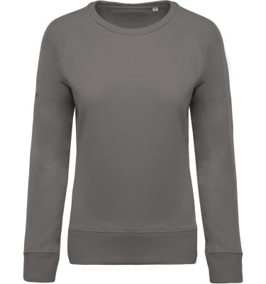 LADIES’ ORGANIC COTTON CREW NECK RAGLAN SLEEVE SWEATSHIRT