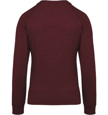LADIES’ ORGANIC COTTON CREW NECK RAGLAN SLEEVE SWEATSHIRT