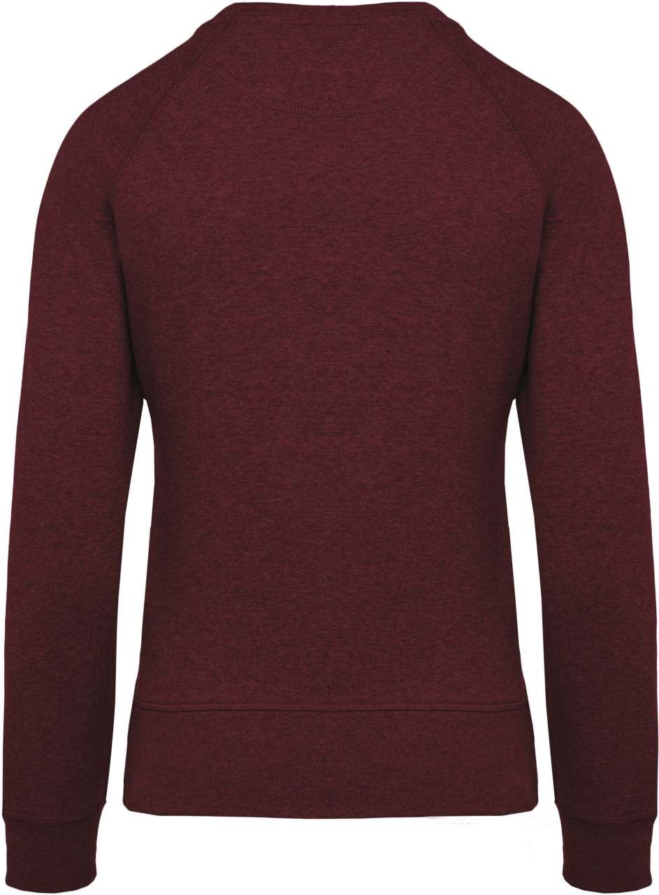 LADIES’ ORGANIC COTTON CREW NECK RAGLAN SLEEVE SWEATSHIRT