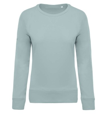 LADIES’ ORGANIC COTTON CREW NECK RAGLAN SLEEVE SWEATSHIRT
