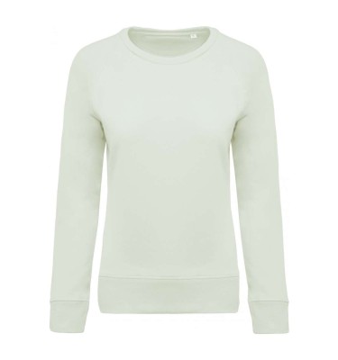 LADIES’ ORGANIC COTTON CREW NECK RAGLAN SLEEVE SWEATSHIRT