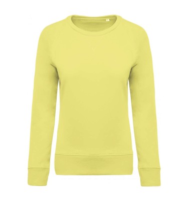 LADIES’ ORGANIC COTTON CREW NECK RAGLAN SLEEVE SWEATSHIRT