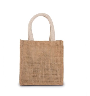 JUTE CANVAS TOTE - SMALL
