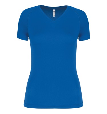 LADIES’ V-NECK SHORT-SLEEVED SPORTS T-SHIRT
