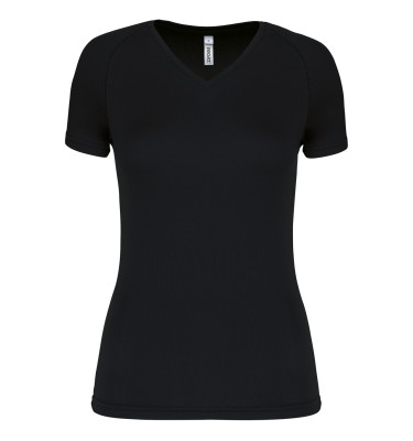 LADIES’ V-NECK SHORT-SLEEVED SPORTS T-SHIRT