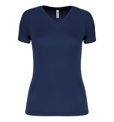 LADIES’ V-NECK SHORT-SLEEVED SPORTS T-SHIRT