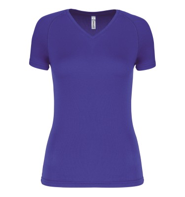 LADIES’ V-NECK SHORT-SLEEVED SPORTS T-SHIRT