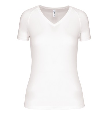LADIES’ V-NECK SHORT-SLEEVED SPORTS T-SHIRT