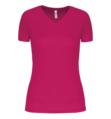 LADIES’ V-NECK SHORT-SLEEVED SPORTS T-SHIRT