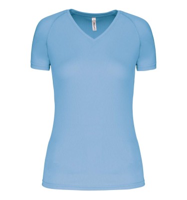 LADIES’ V-NECK SHORT-SLEEVED SPORTS T-SHIRT