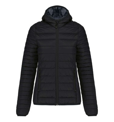 LADIES' LIGHTWEIGHT HOODED PADDED JACKET
