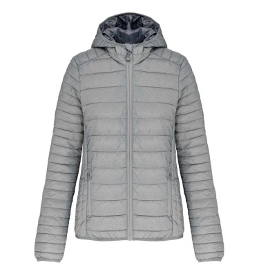 LADIES' LIGHTWEIGHT HOODED PADDED JACKET
