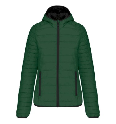 LADIES' LIGHTWEIGHT HOODED PADDED JACKET