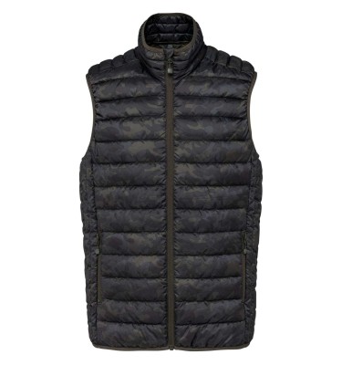 MEN’S LIGHTWEIGHT SLEEVELESS FAKE DOWN JACKET