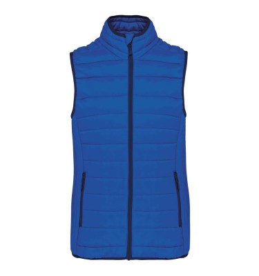 LADIES' LIGHTWEIGHT SLEEVELESS FAKE DOWN JACKET