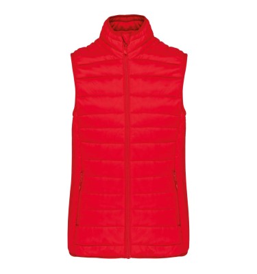 LADIES' LIGHTWEIGHT SLEEVELESS FAKE DOWN JACKET