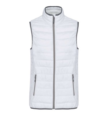 LADIES' LIGHTWEIGHT SLEEVELESS FAKE DOWN JACKET