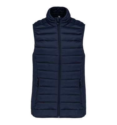 LADIES' LIGHTWEIGHT SLEEVELESS FAKE DOWN JACKET