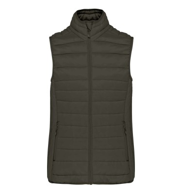 LADIES' LIGHTWEIGHT SLEEVELESS FAKE DOWN JACKET
