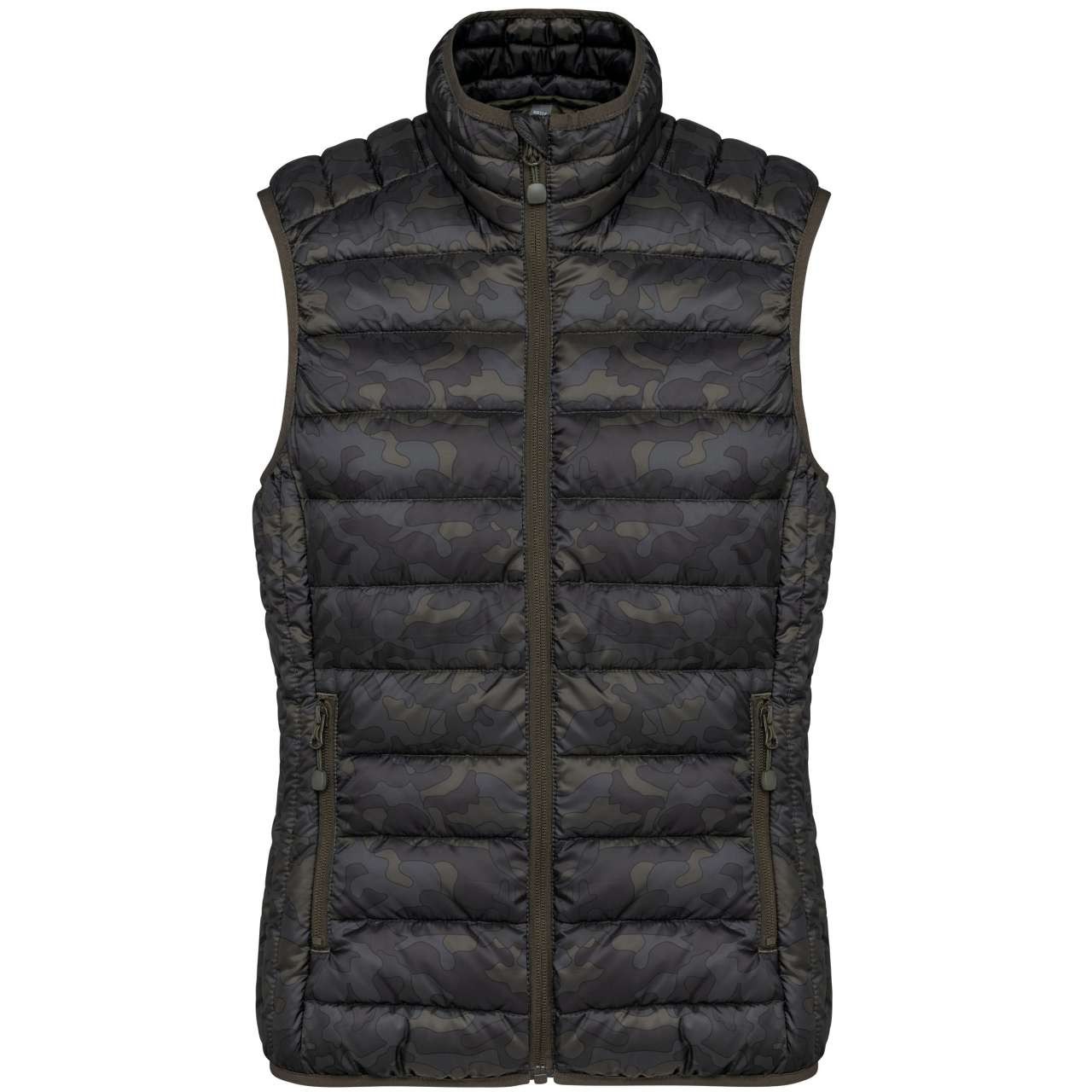 LADIES' LIGHTWEIGHT SLEEVELESS FAKE DOWN JACKET