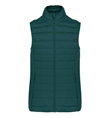 LADIES' LIGHTWEIGHT SLEEVELESS FAKE DOWN JACKET