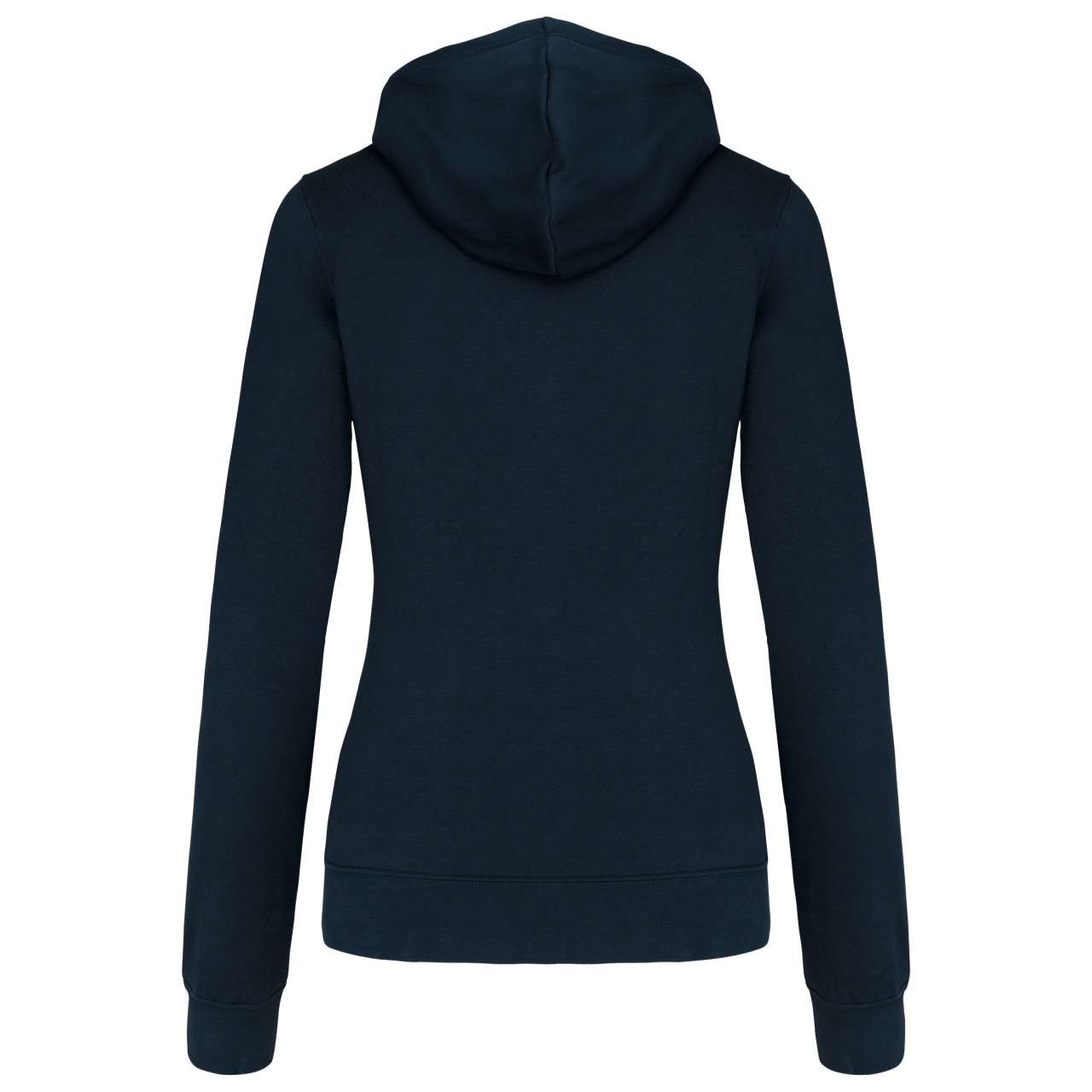 LADIES’ CONTRAST HOODED FULL ZIP SWEATSHIRT