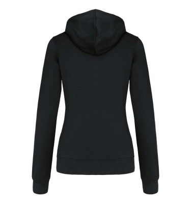 LADIES’ CONTRAST HOODED FULL ZIP SWEATSHIRT