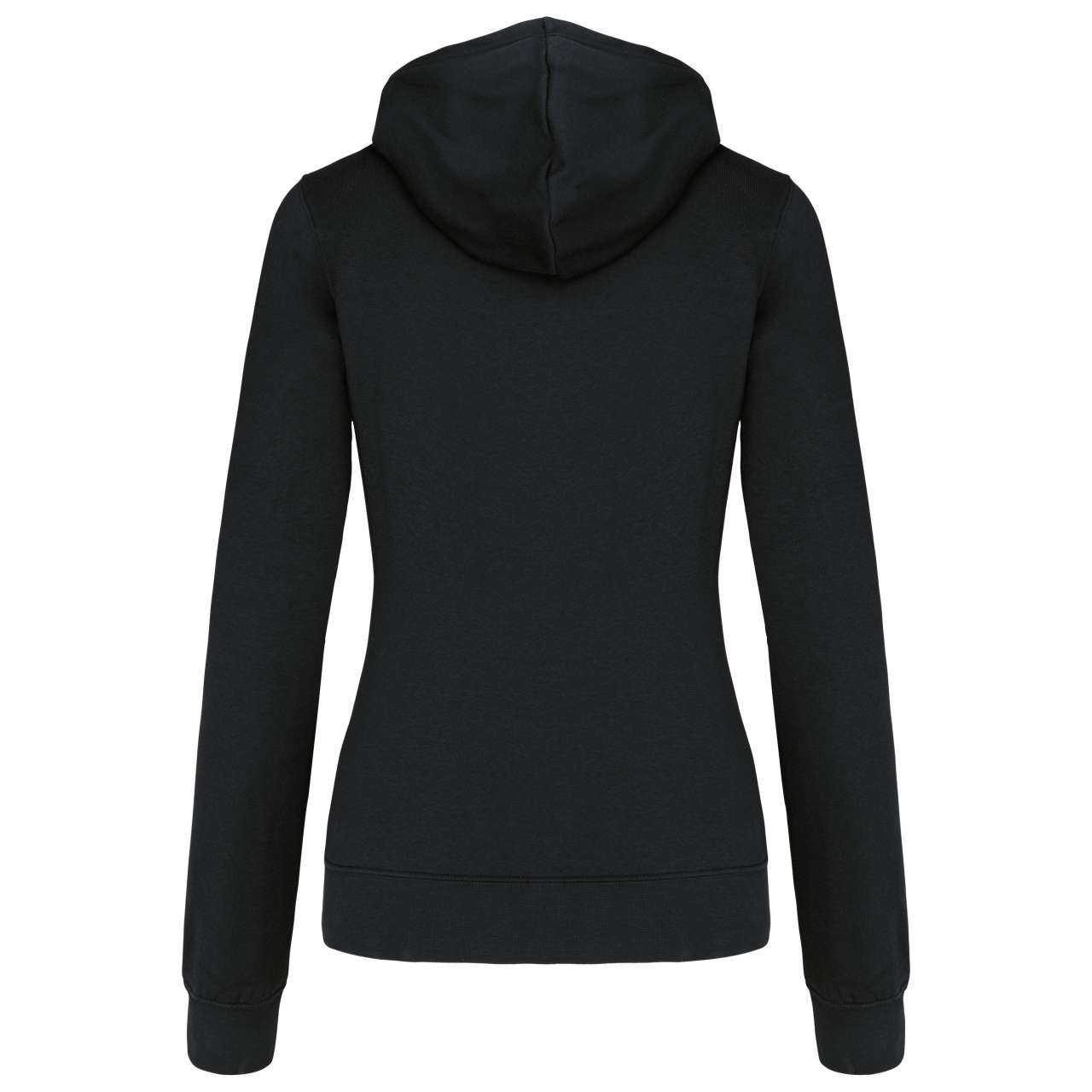 LADIES’ CONTRAST HOODED FULL ZIP SWEATSHIRT