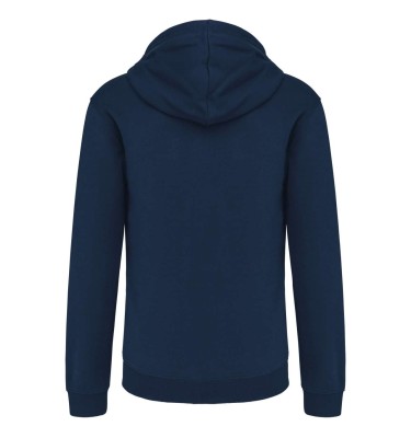MEN'S CONTRAST HOODED FULL ZIP SWEATSHIRT