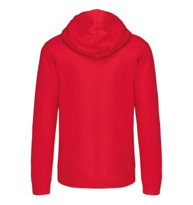 MEN'S CONTRAST HOODED FULL ZIP SWEATSHIRT