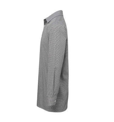 MEN'S LONG SLEEVE GINGHAM COTTON MICROCHECK SHIRT