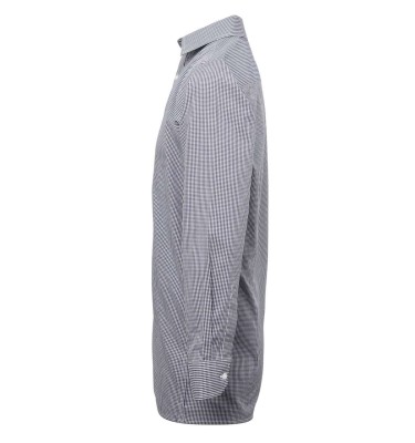 MEN'S LONG SLEEVE GINGHAM COTTON MICROCHECK SHIRT