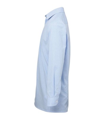 MEN'S LONG SLEEVE GINGHAM COTTON MICROCHECK SHIRT