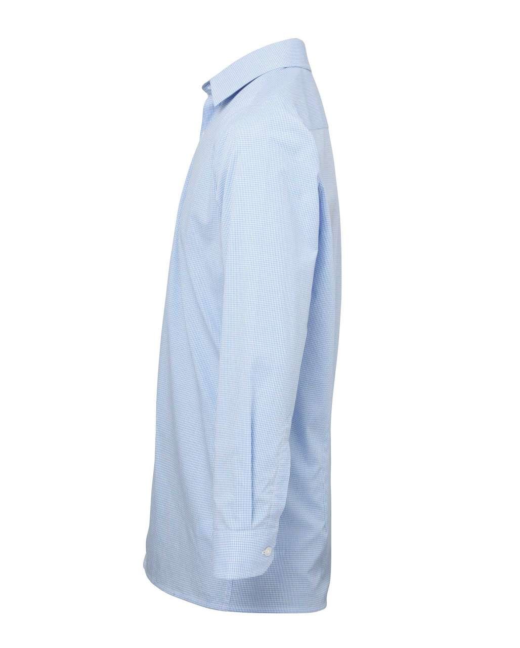 MEN'S LONG SLEEVE GINGHAM COTTON MICROCHECK SHIRT