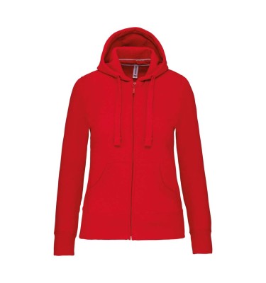 LADIES' FULL ZIP HOODED SWEATSHIRT