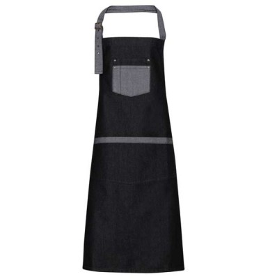 'DOMAIN' CONTRAST DENIM BIB APRON