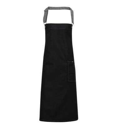 'DISTRICT' WAXED LOOK DENIM BIB APRON