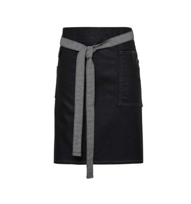 'DIVISION' WAXED LOOK DENIM WAIST APRON