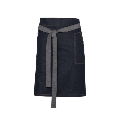'DIVISION' WAXED LOOK DENIM WAIST APRON