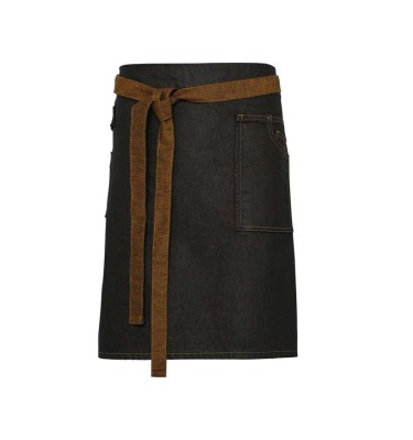 'DIVISION' WAXED LOOK DENIM WAIST APRON