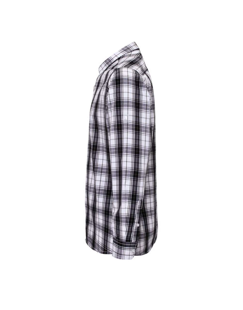 'GINMILL' CHECK - MEN'S LONG SLEEVE COTTON SHIRT