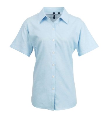 WOMEN'S SHORT SLEEVE SIGNATURE OXFORD BLOUSE