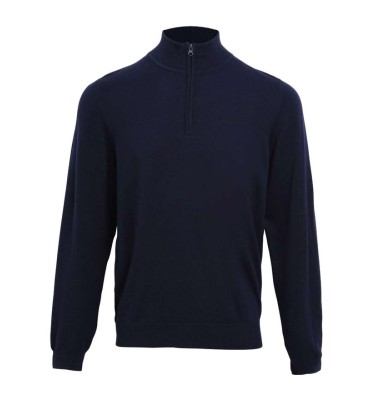 MEN'S QUARTER-ZIP KNITTED SWEATER