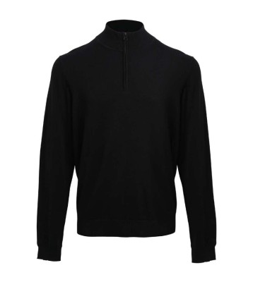 MEN'S QUARTER-ZIP KNITTED SWEATER